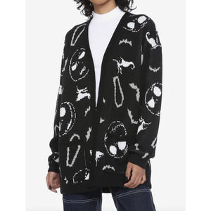 Nightmare before Christmas Back Lacing Cardigan Sweater Jack Skellington